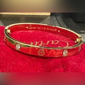 Authentic Cartier LOVE BRACELET, 4 DIAMONDS